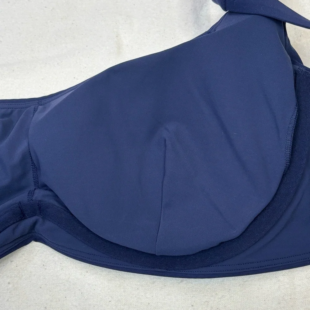 🏷️NWT Athleta Square Neck Bra Cup Bikini‎ Top Navy Blue Size 40D/DD New w/ Tags